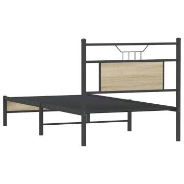 Sonoma Oak Bed Frame 75x190 cm | Small Single Engineered Wood