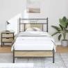  Bed Frame without Mattress Sonoma Oak 90x190 cm Single Engineered Wood Colour sonoma oak Size 90 x 190 cm Model with headboard & low footboard 