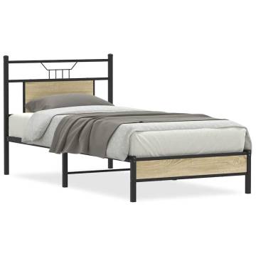 Sonoma Oak Bed Frame 90x190 cm - Stylish & Durable Design