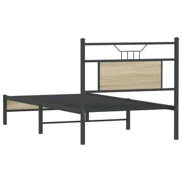 Sonoma Oak Bed Frame 90x190 cm - Stylish & Durable Design