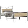  Bed Frame without Mattress Sonoma Oak 100x190 cm Engineered Wood Colour sonoma oak Size 100 x 190 cm Model with headboard & high footboard 