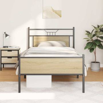 Sonoma Oak Bed Frame 100x190 cm - Stylish & Durable Design