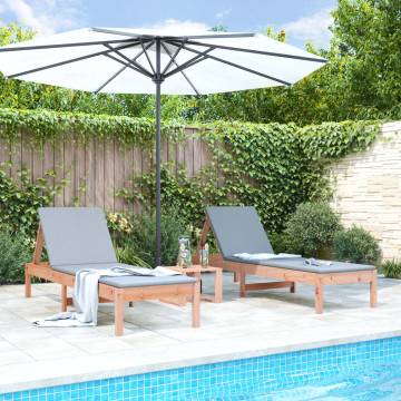 Sun Loungers 2 pcs - Solid Douglas Wood | Hipomarket