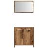 3 Piece Bathroom Furniture Set - Old Wood Engineered Wood