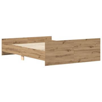 Artisan Oak Bed Frame 140x200cm | Durable Engineered Wood