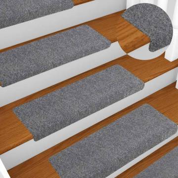 Self-Adhesive Stair Mats - 20 Pcs Light Grey (65x21 cm)