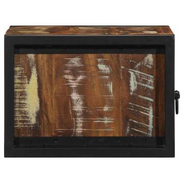 Multicolour Bedside Cabinet - Solid Wood Reclaimed | 40x35x25 cm