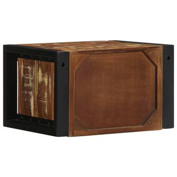 Multicolour Bedside Cabinet - Solid Wood Reclaimed | 40x35x25 cm