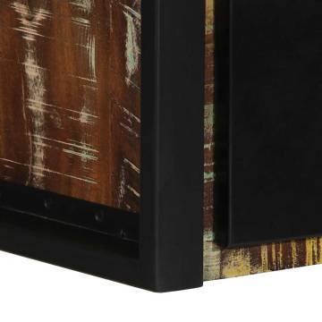 Multicolour Bedside Cabinet - Solid Wood Reclaimed | 40x35x25 cm