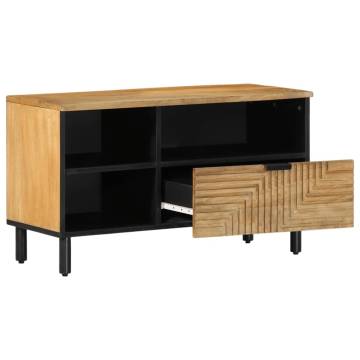 Stylish Solid Mango Wood TV Cabinet - 80x33x46 cm