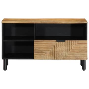 Stylish Solid Mango Wood TV Cabinet - 80x33x46 cm