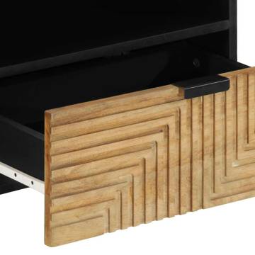 Stylish Solid Mango Wood TV Cabinet - 80x33x46 cm