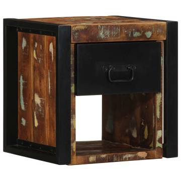 Multicolour Bedside Cabinet - Solid Reclaimed Wood | HipoMarket