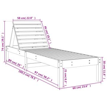 Sun Loungers 2 pcs - Solid Douglas Wood | Hipomarket