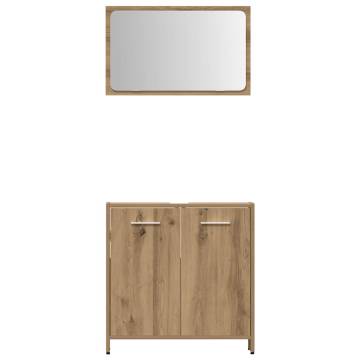 4 Piece Artisan Oak Bathroom Furniture Set | Hipo Market