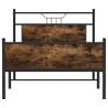 Smoked Oak Bed Frame 100x190 cm - Stylish & Durable