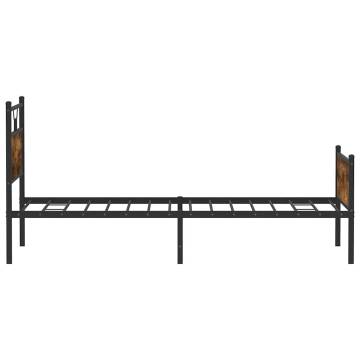 Smoked Oak Bed Frame 100x190 cm - Stylish & Durable