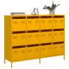 Stylish Mustard Yellow Sideboard - 135x39x103.5 cm