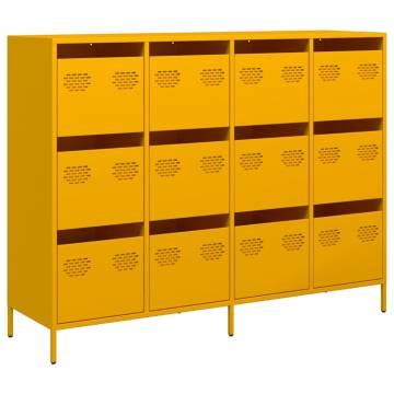 Stylish Mustard Yellow Sideboard - 135x39x103.5 cm