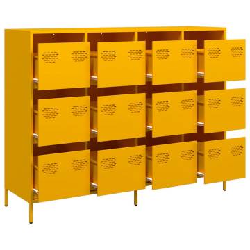 Stylish Mustard Yellow Sideboard - 135x39x103.5 cm