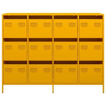 Stylish Mustard Yellow Sideboard - 135x39x103.5 cm