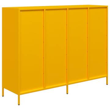 Stylish Mustard Yellow Sideboard - 135x39x103.5 cm