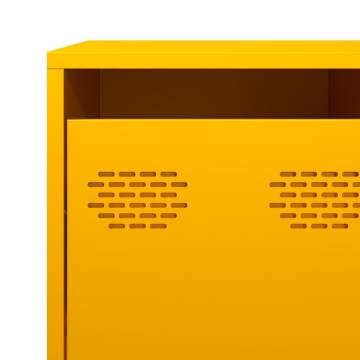 Stylish Mustard Yellow Sideboard - 135x39x103.5 cm