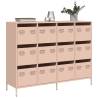 Pink Cold-Rolled Steel Sideboard - Stylish Storage Solution