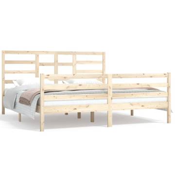 Solid Wood Bed Frame 180x200 cm Super King Size | HipoMarket