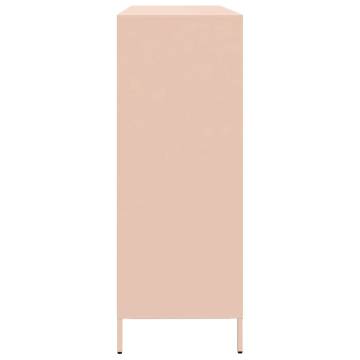 Pink Cold-Rolled Steel Sideboard - Stylish Storage Solution