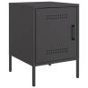 Industrial Black Bedside Cabinet - 36x39x50.5 cm Steel