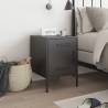 Industrial Black Bedside Cabinet - 36x39x50.5 cm Steel