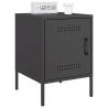 Industrial Black Bedside Cabinet - 36x39x50.5 cm Steel