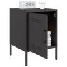 Industrial Black Bedside Cabinet - 36x39x50.5 cm Steel