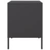 Industrial Black Bedside Cabinet - 36x39x50.5 cm Steel