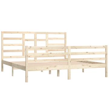 Solid Wood Bed Frame 180x200 cm Super King Size | HipoMarket