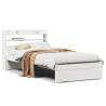 White Bed Frame with Headboard 100x200 cm | HipoMarket