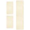 Shaggy High Pile Bed Carpets - 3 pcs Cream | Hipo Market