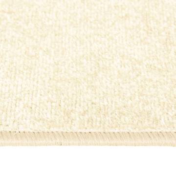 Shaggy High Pile Bed Carpets - 3 pcs Cream | Hipo Market