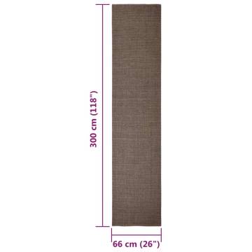 Natural Sisal Rug 66x300 cm Brown | Premium Indoor Flooring