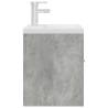 Stylish Bathroom Sink Cabinet with Basin & Faucet - Concrete Grey