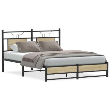 Sonoma Oak King Size Bed Frame 150x200 cm - Durable & Stylish