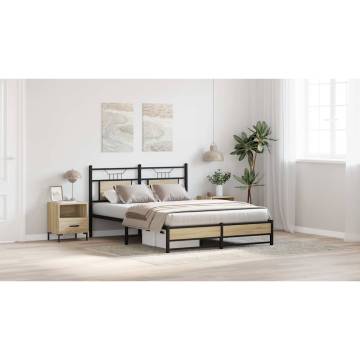 Sonoma Oak King Size Bed Frame 150x200 cm - Durable & Stylish