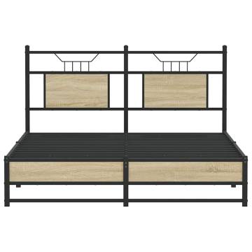 Sonoma Oak King Size Bed Frame 150x200 cm - Durable & Stylish