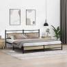 Sonoma Oak Metal Bed Frame 200x200 cm - Stylish & Durable