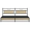 Sonoma Oak Metal Bed Frame 200x200 cm - Stylish & Durable