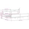 Sonoma Oak Metal Bed Frame 200x200 cm - Hipomarket UK