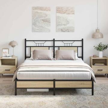 Sonoma Oak Bed Frame 140x200 cm - Stylish & Durable Design