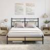  Bed Frame without Mattress Sonoma Oak 140x200 cm Engineered Wood Colour sonoma oak Size 140 x 200 cm Model with headboard & low footboard 