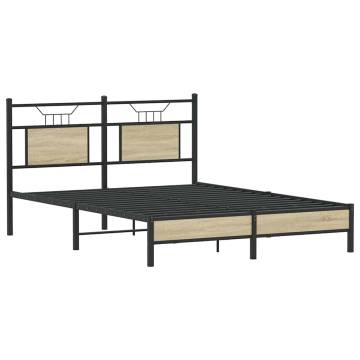 Sonoma Oak Bed Frame 140x200 cm - Stylish & Durable Design